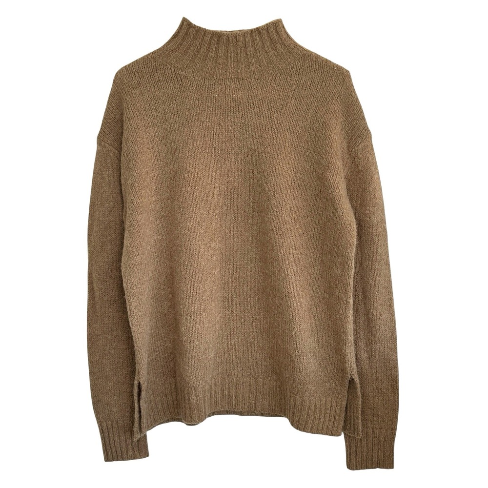 Jenni Kayne Alpaca Mockneck Pullover Sweater XXS Oversize Cozy Minimalist Luxury